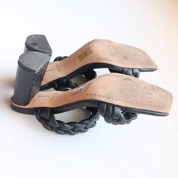 Dolce Vita Paily Heels Stella Black Block Heel Square Toe Mule Sandals Size 7 - Picture 15 of 16